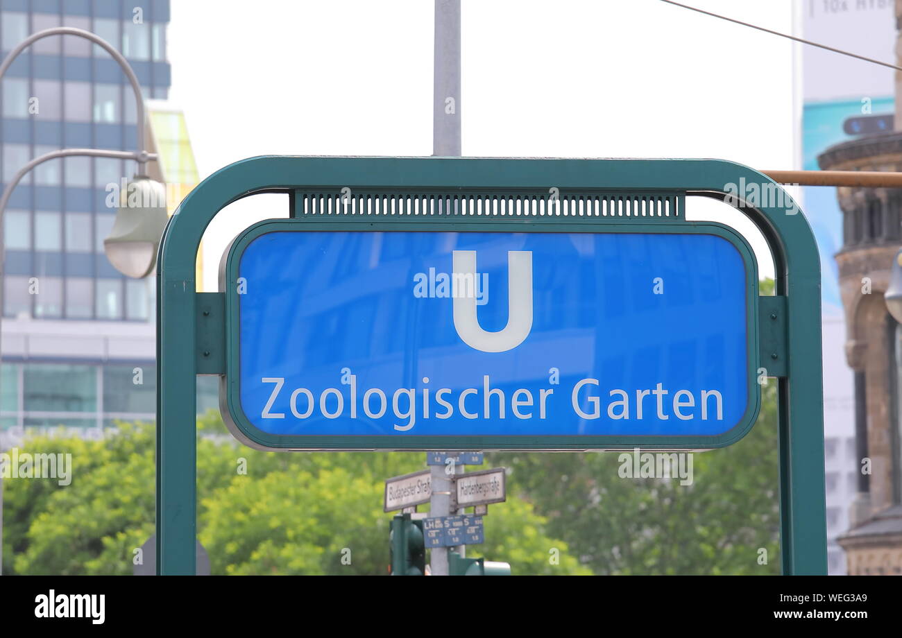 Zoologischer Garten U bahn train station Berlin Germany Stock Photo Alamy