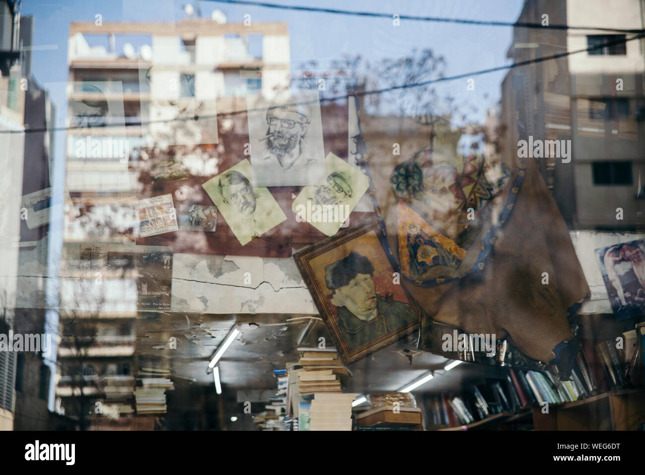street and antique book store in Beirut Lebanon Stock Photo Alamy