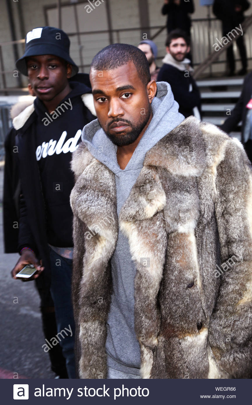 Paris France Kanye West At The Givenchy S Fall Winter 2014 2015