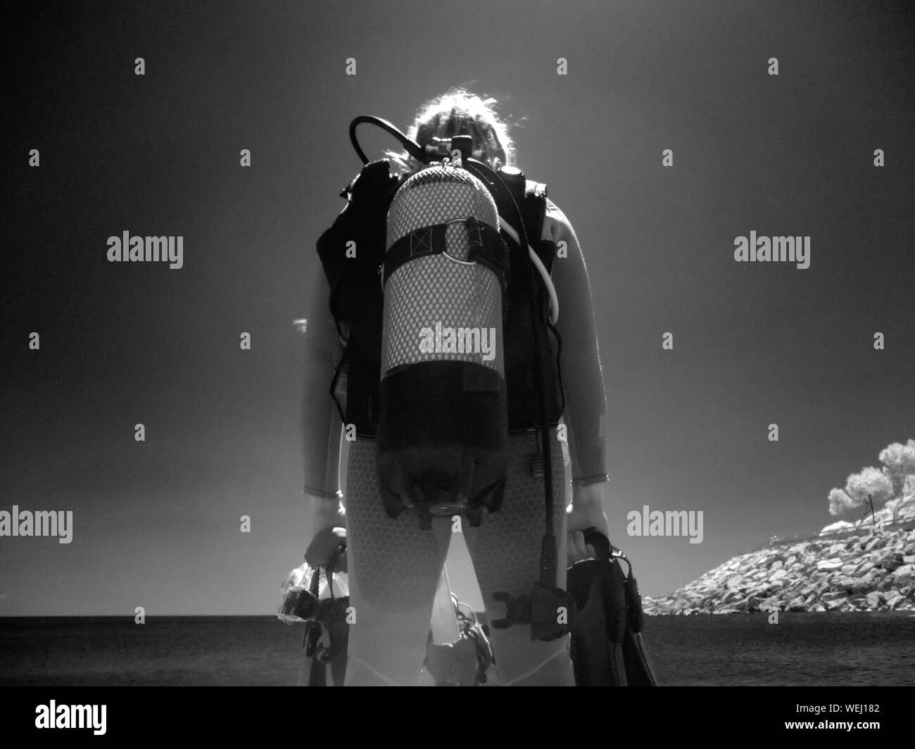 One diver Black and White Stock Photos & Images Alamy