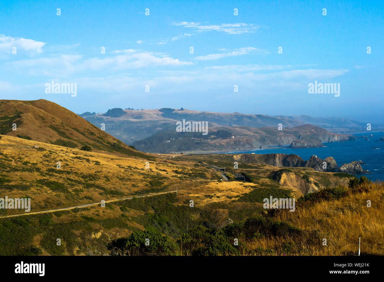 California, USA - August 6, 2019: An expansive vista of northern california's pacific coast highway Stock Photo