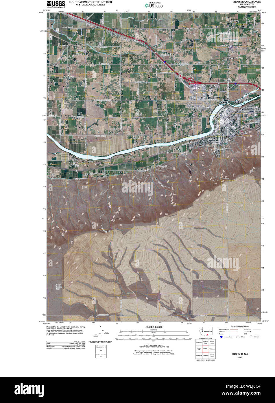 Map of prosser washington Cut Out Stock Images & Pictures Alamy