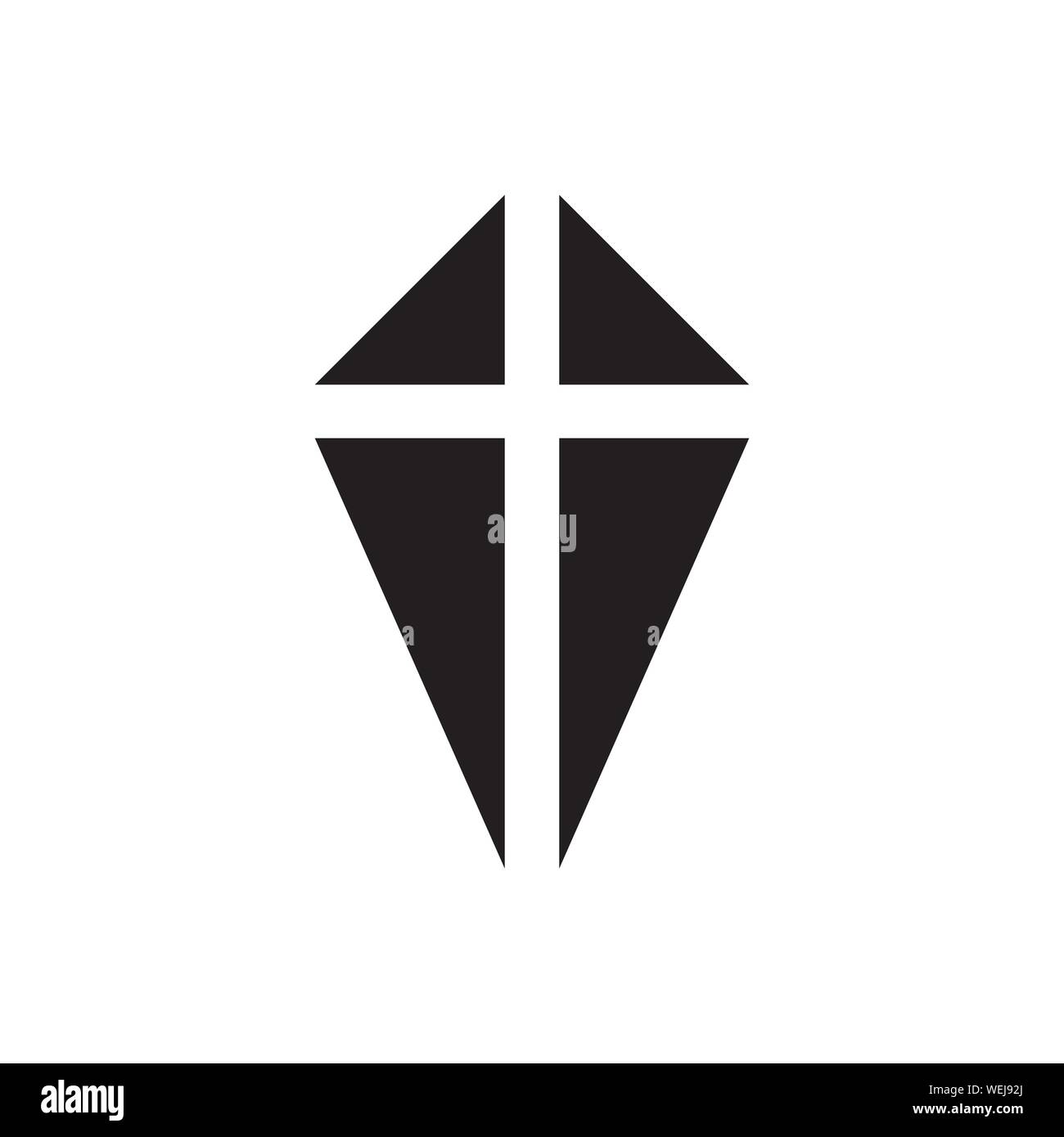 Christian Symbol Black Gravestone Cross Icon Funeral Services