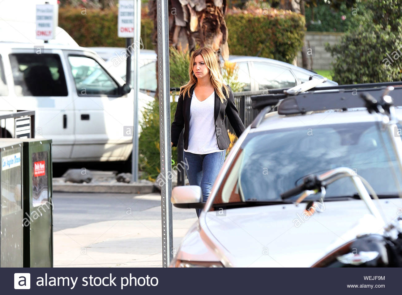 Toluca Lake Ca Ashley Tisdale Blocks A Residents Driveway To