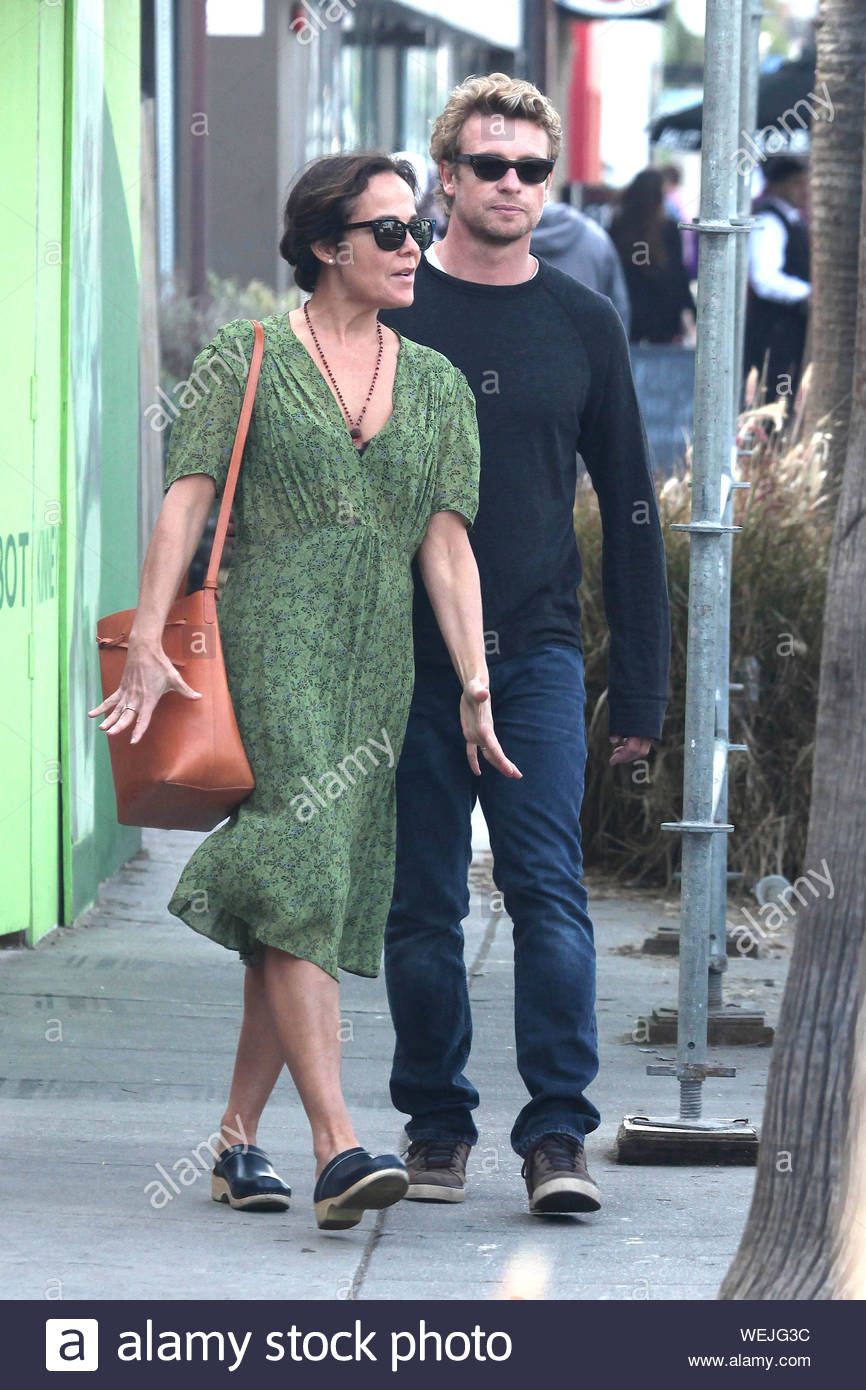 Simon Baker And Wife Rebecca Rigg Stock Photos & Simon Baker And Wife ...