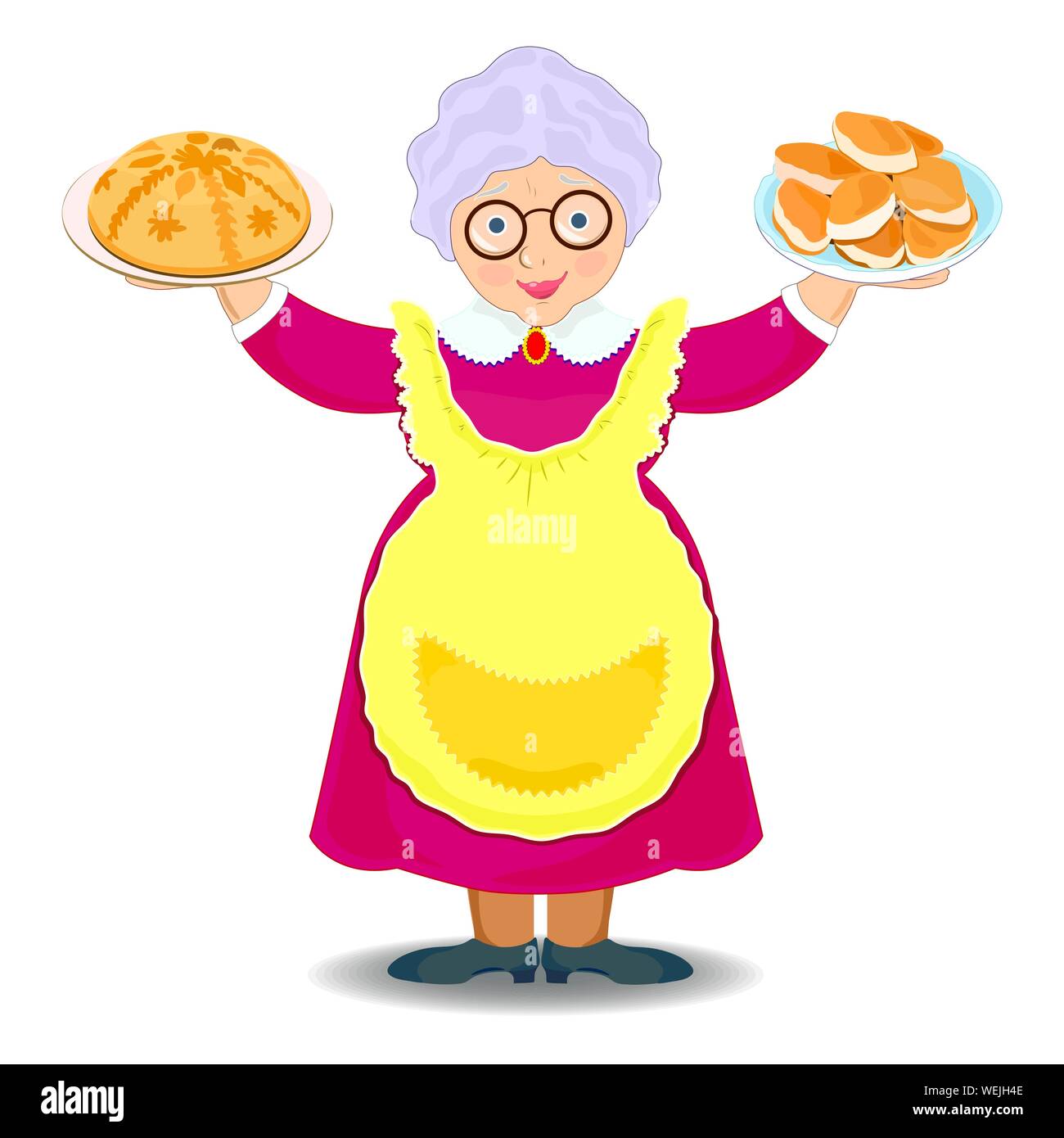 Old Woman Cooking Clipart Black And White