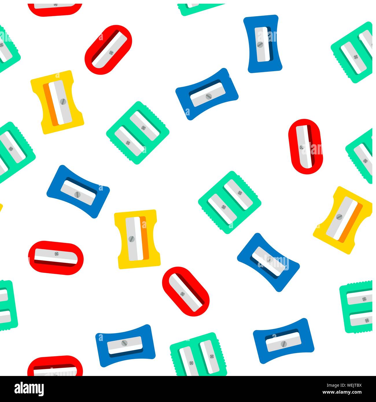Plastic Pencil Sharpener Vector Seamless Pattern Stock Vector Image ...