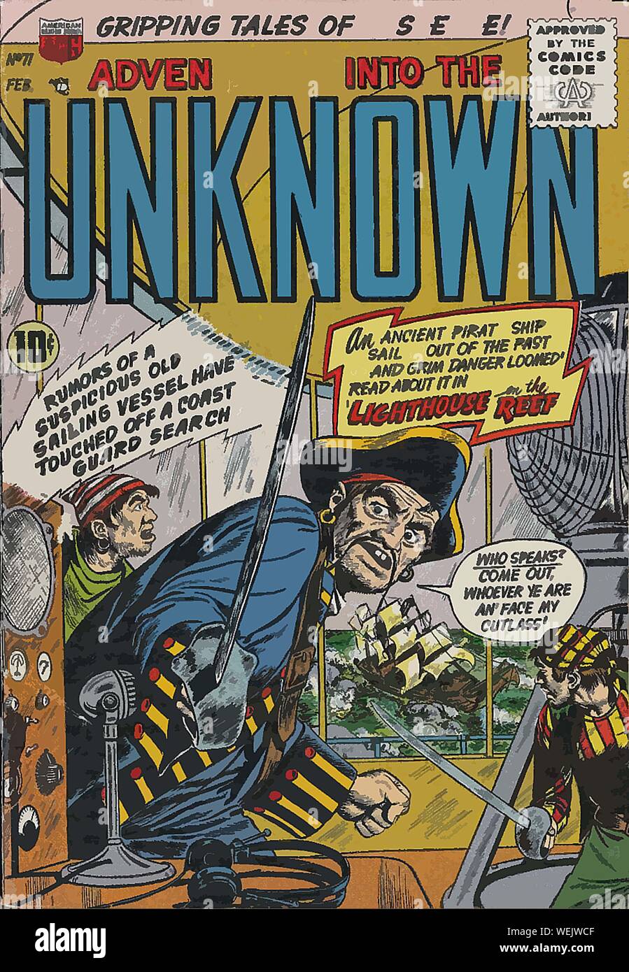 Vintage comic book cover artwork Stock Photo - Alamy