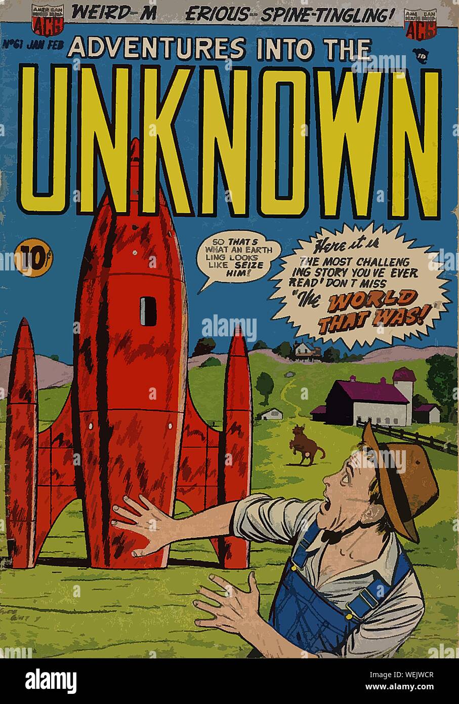 Vintage comic book cover artwork Stock Photo - Alamy