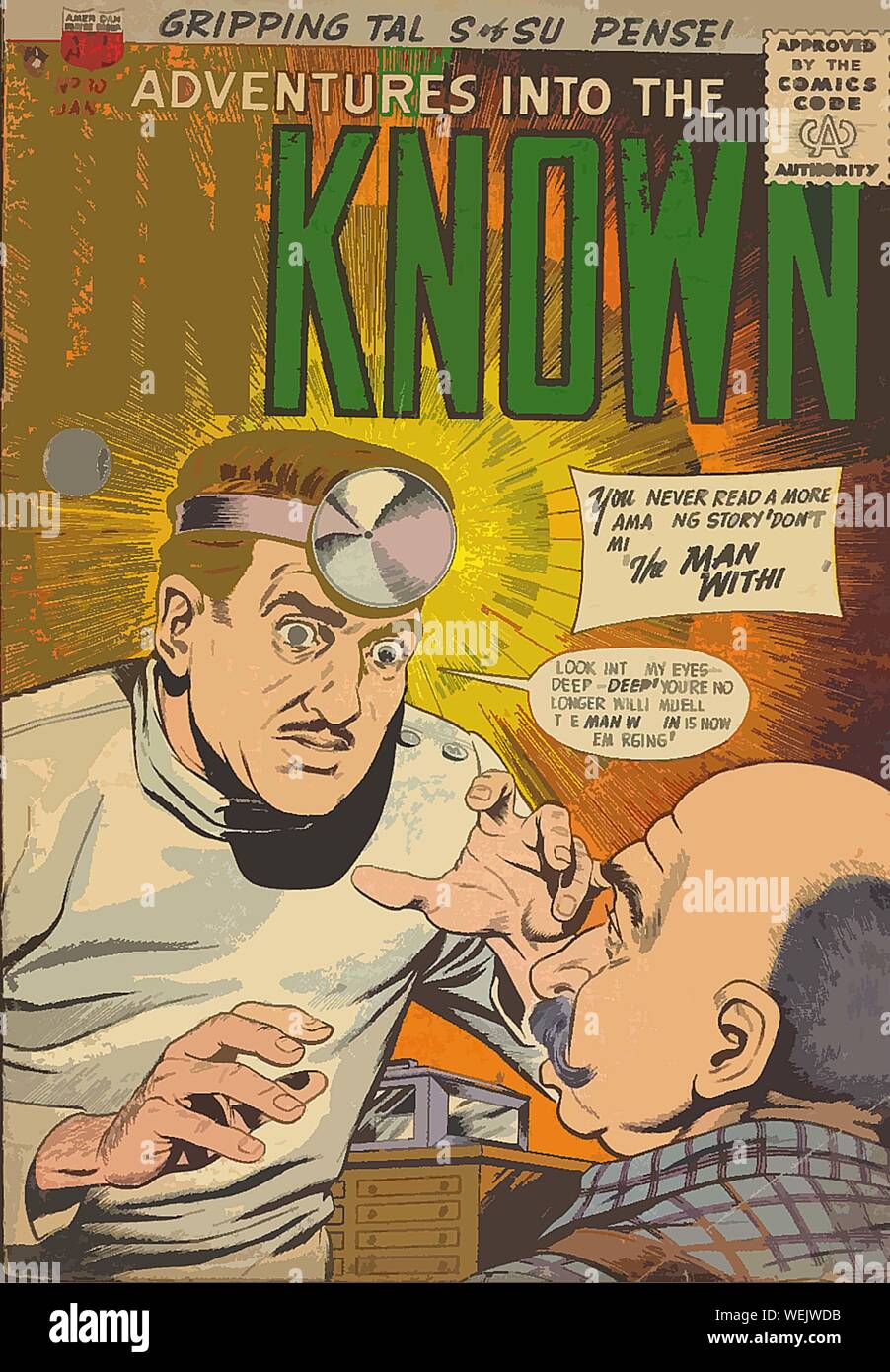 Vintage comic book cover artwork Stock Photo - Alamy