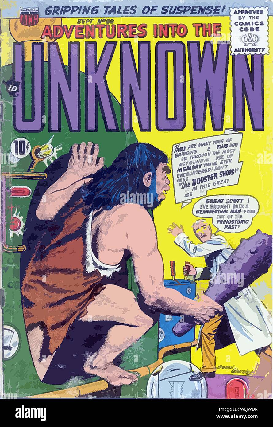 Vintage comic book cover artwork Stock Photo - Alamy