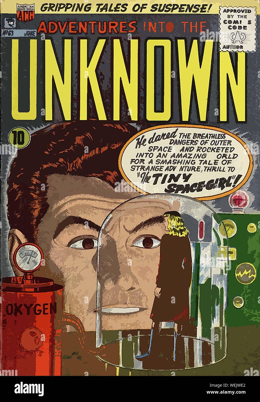 Vintage comic book cover artwork Stock Photo - Alamy
