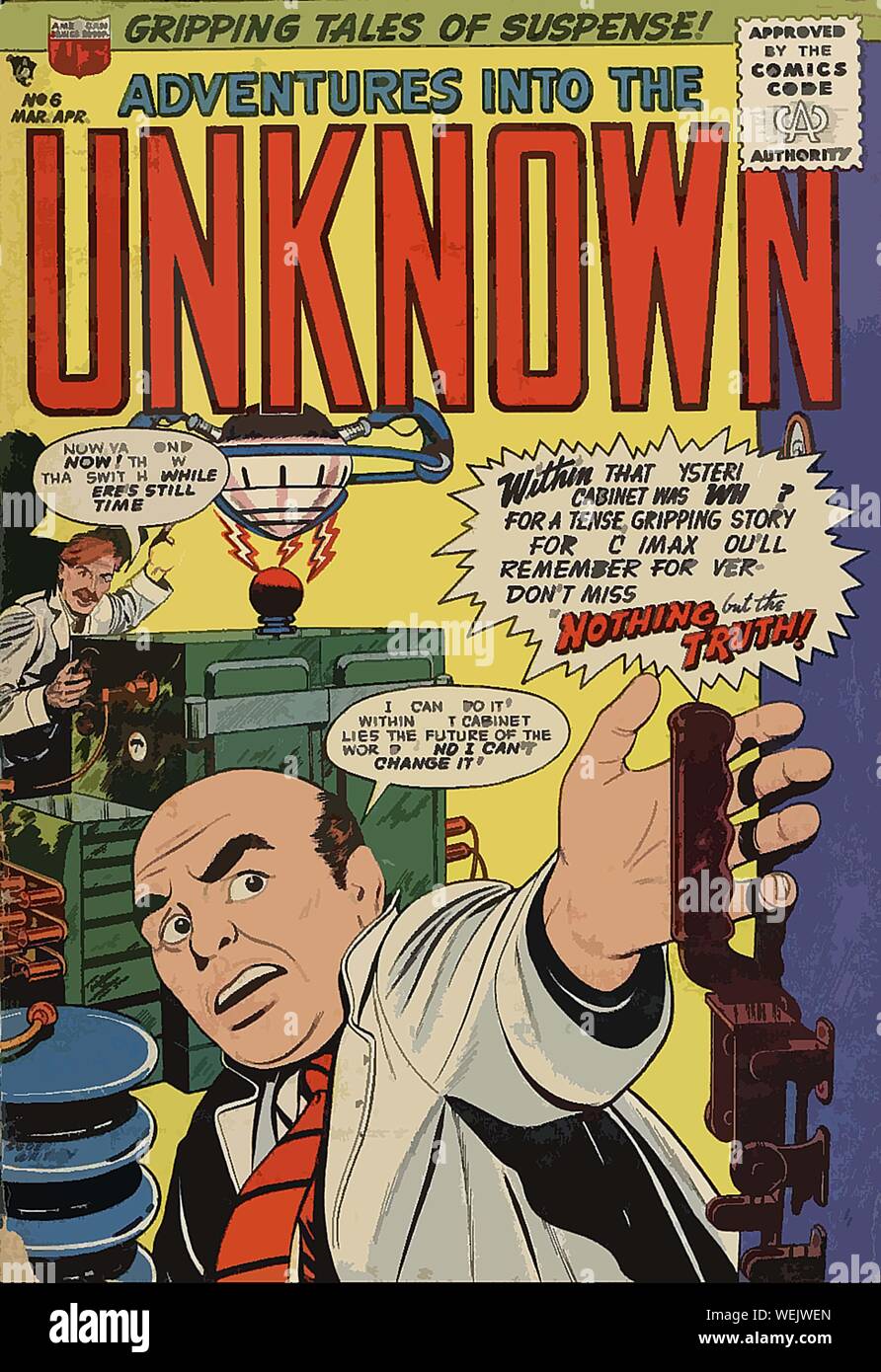 Vintage comic book cover artwork Stock Photo - Alamy