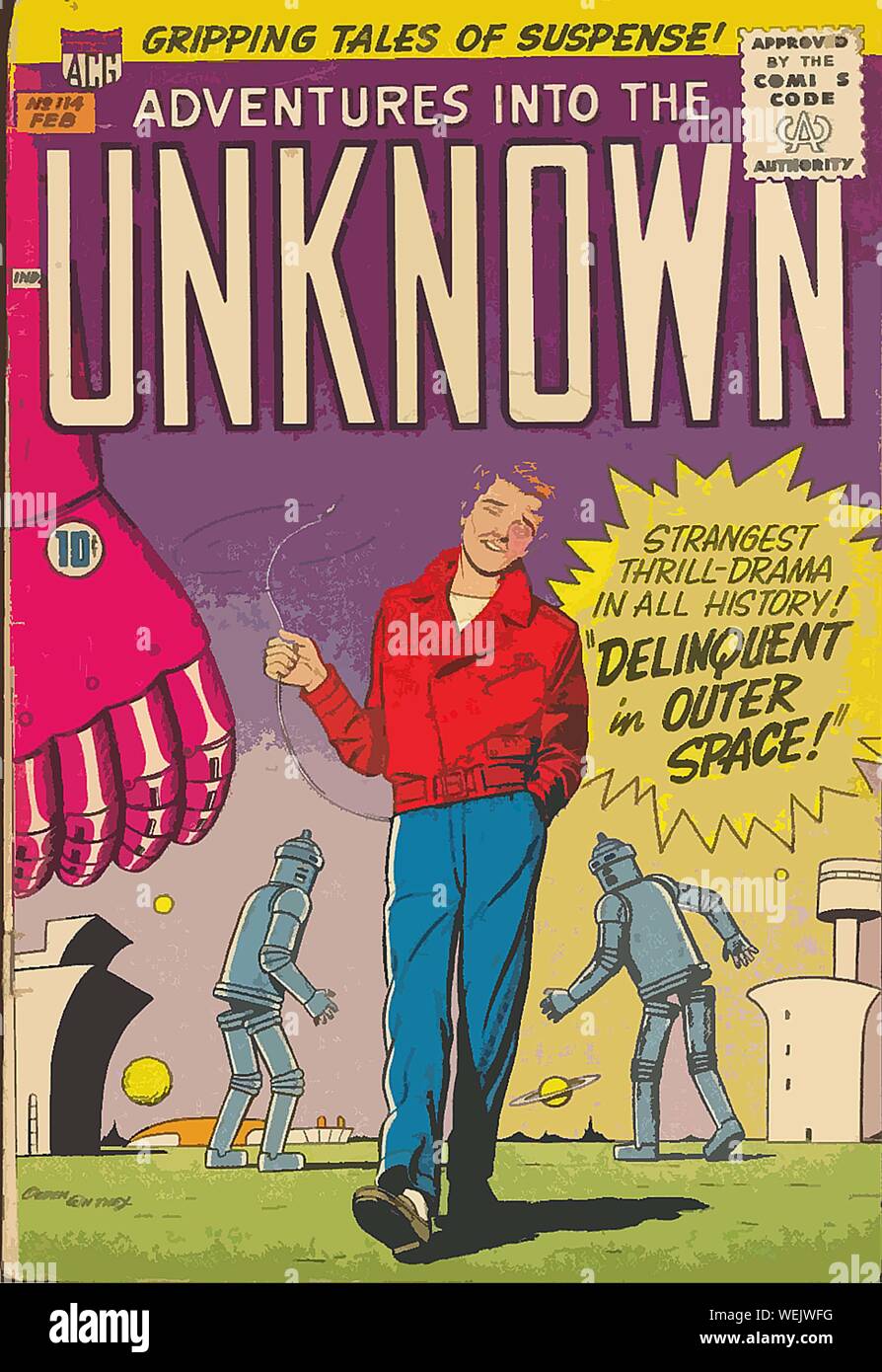 Vintage comic book cover artwork Stock Photo - Alamy