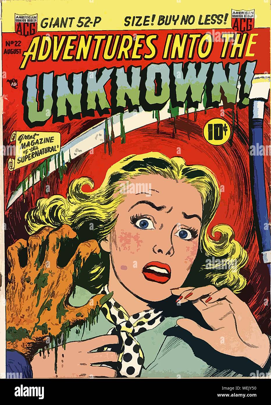 Vintage comic book cover artwork Stock Photo - Alamy
