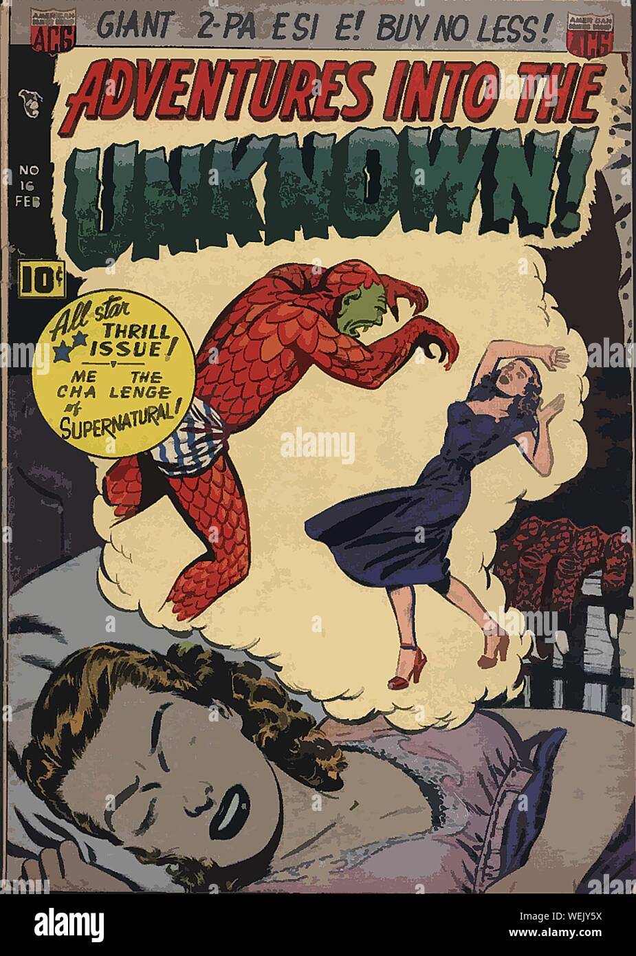 Vintage comic book cover artwork Stock Photo - Alamy