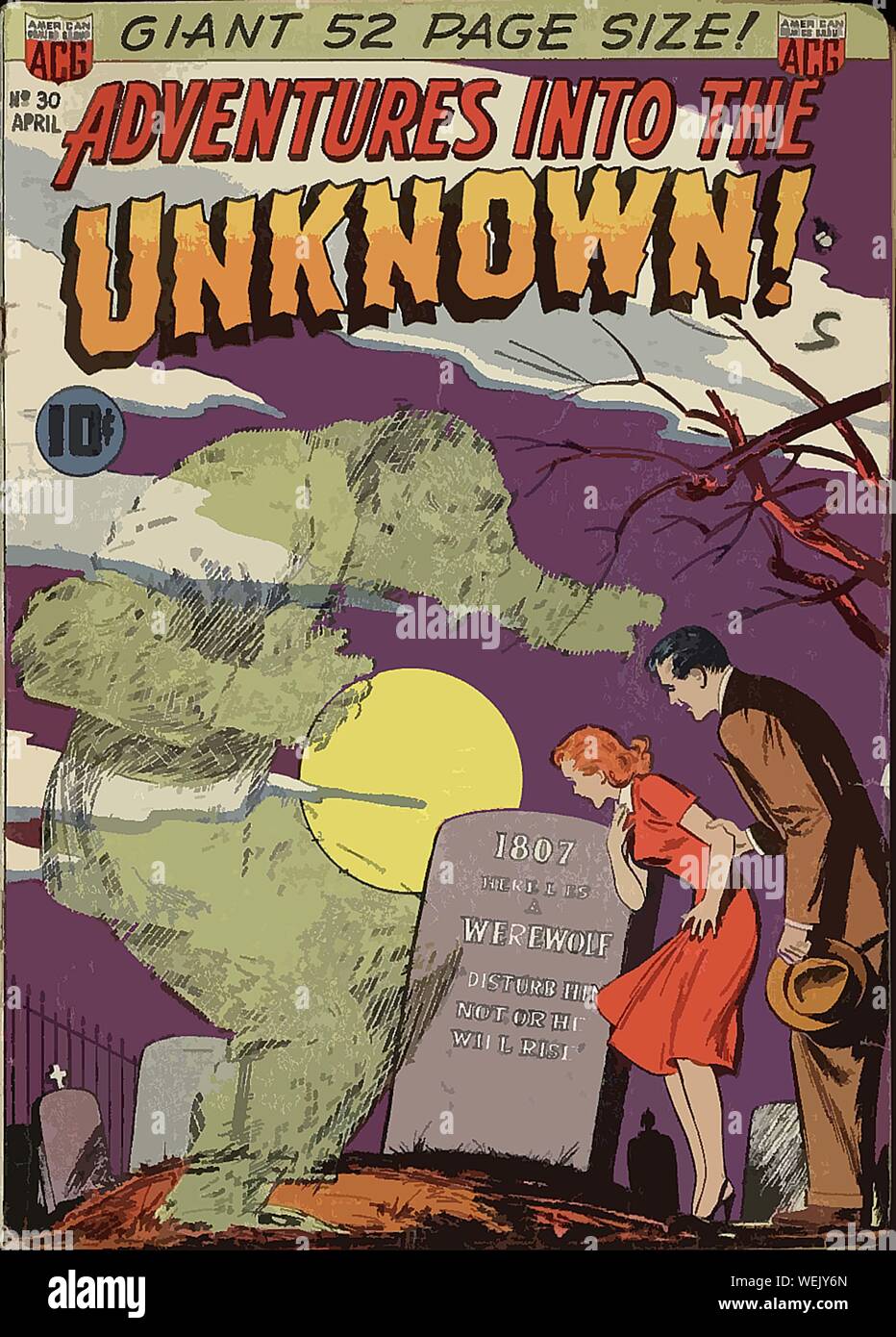 Vintage comic book cover artwork Stock Photo - Alamy