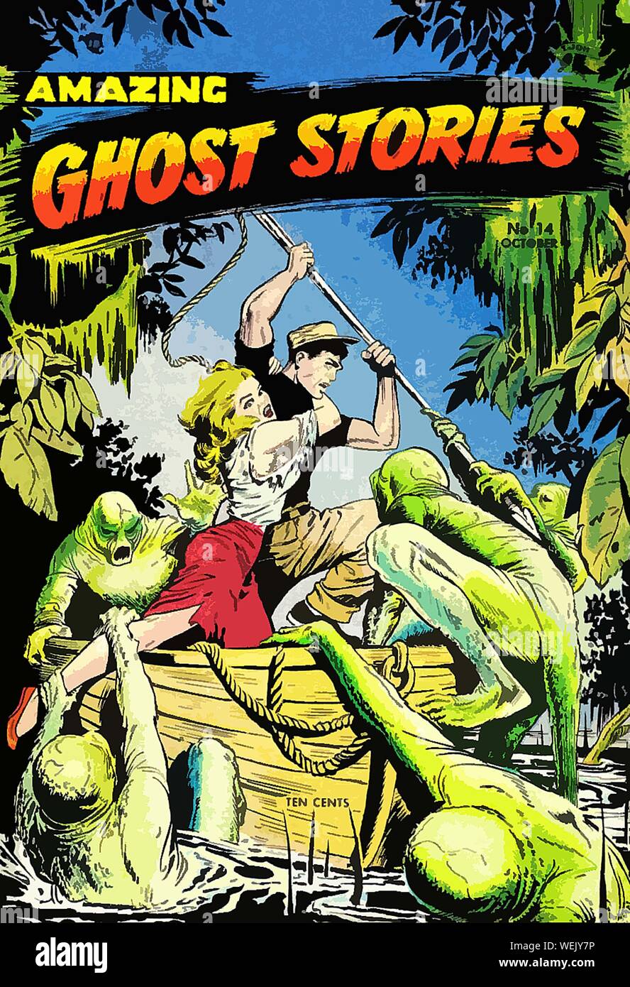 Vintage comic book cover artwork Stock Photo - Alamy
