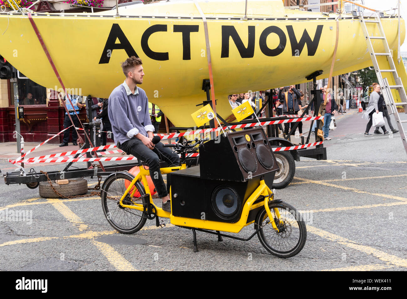 Environment Protest Manchester Climate protest group Extinction Rebellion holds protest blocking one ...