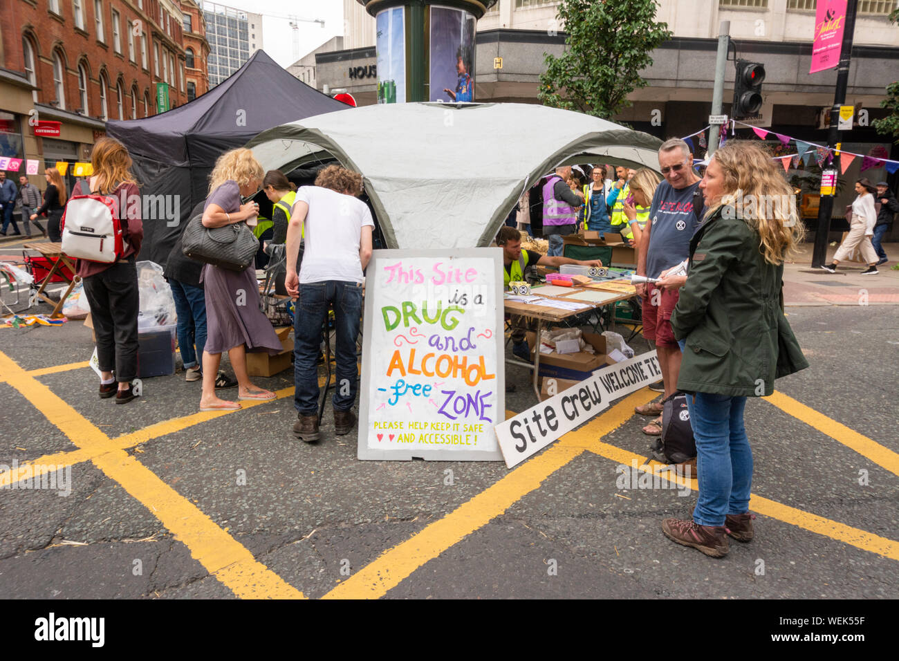 Environment Protest Manchester Climate protest group Extinction Rebellion holds protest blocking one ...