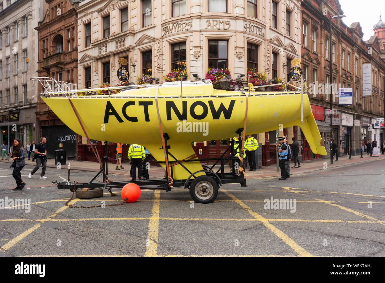 Environment Protest Manchester Climate protest group Extinction Rebellion holds protest blocking one ...
