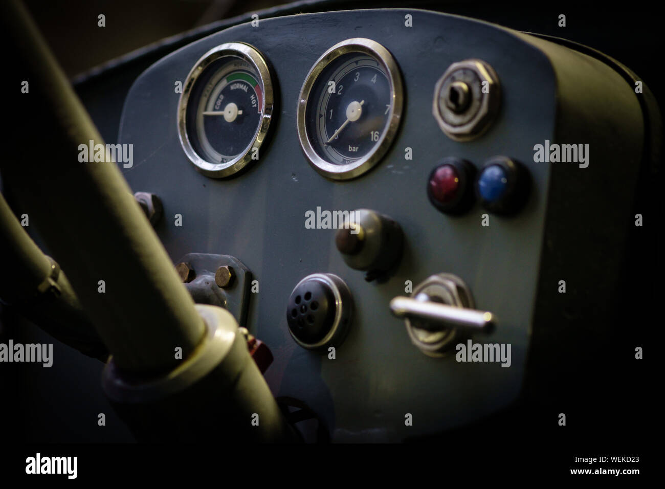 Closeup Of Tractor Dashboard Stock Photo Alamy