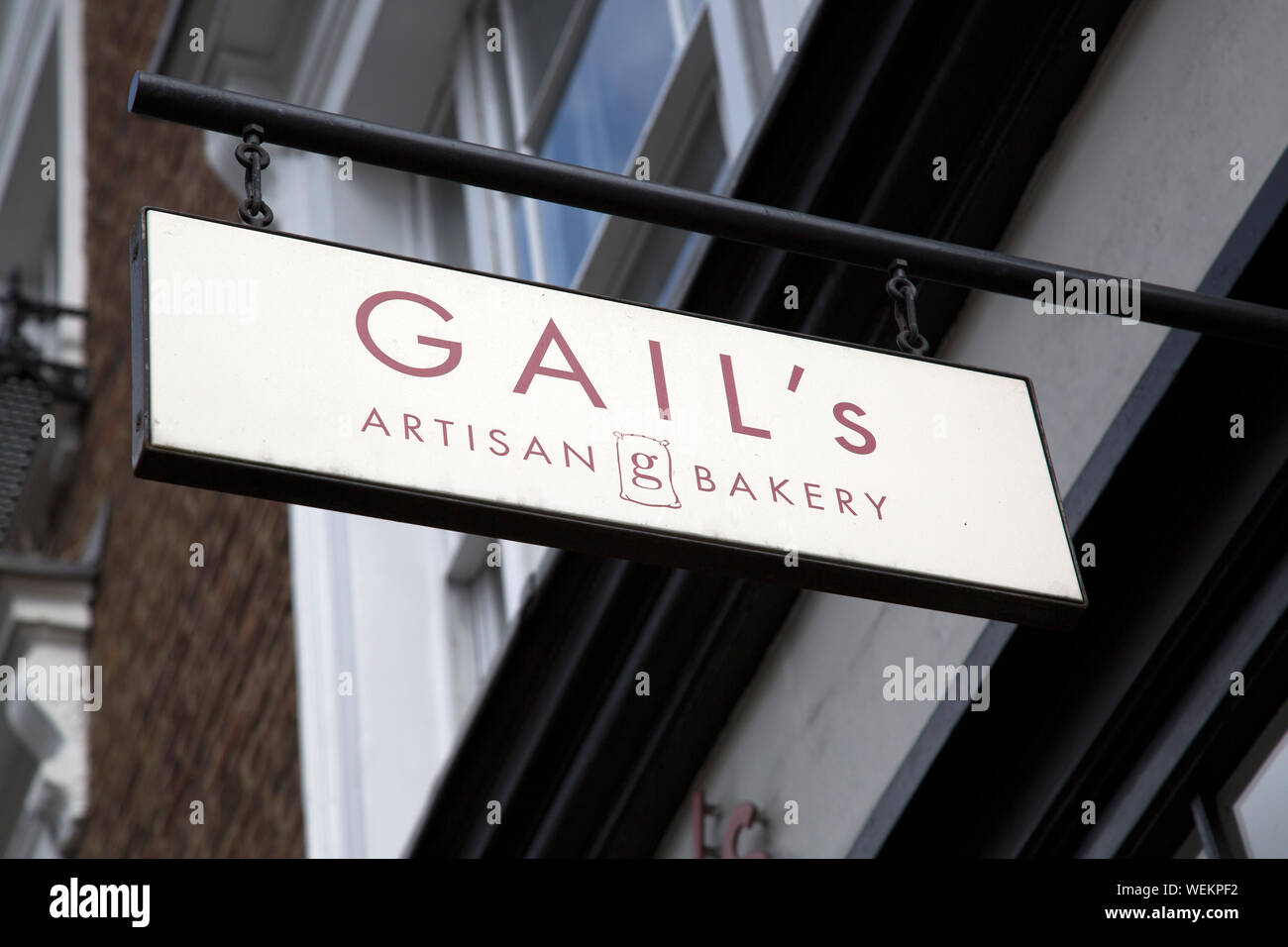 Gails Artisan Bakery Sign, Kings Road, Chelsea; London; England; UK