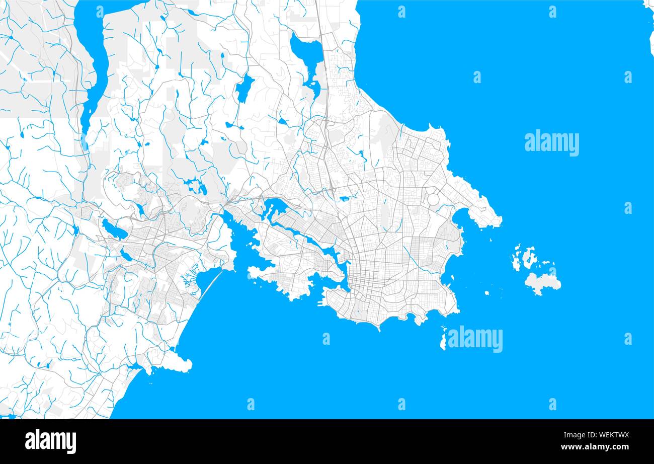 Rich detailed vector area map of Saanich, British Columbia, Canada. Map template for home decor