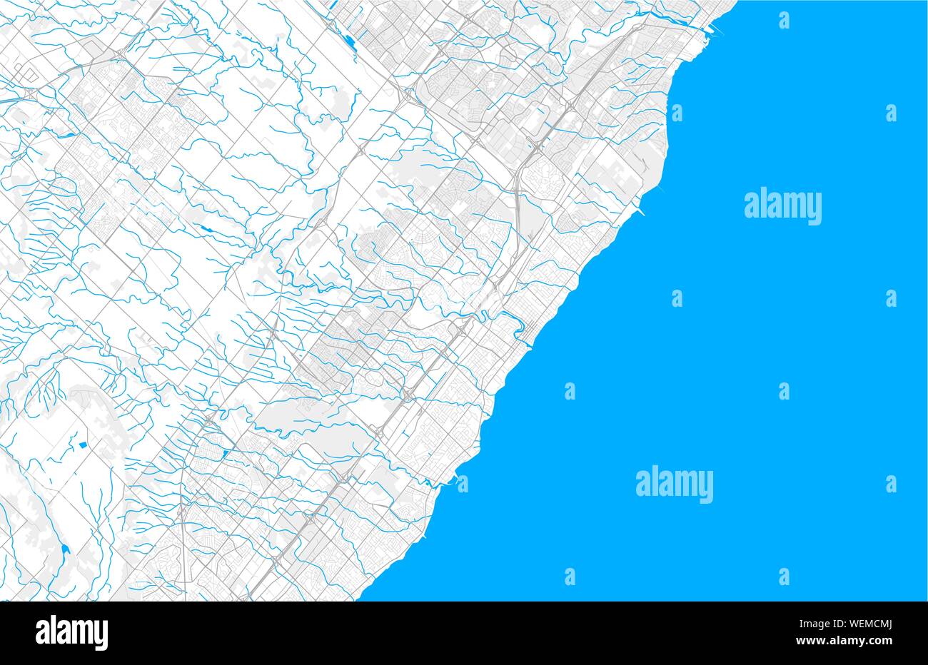 Oakville Ontario Canada Map Rich Detailed Vector Area Map Of Oakville, Ontario, Canada. Map Template  For Home Decor Stock Vector Image & Art - Alamy