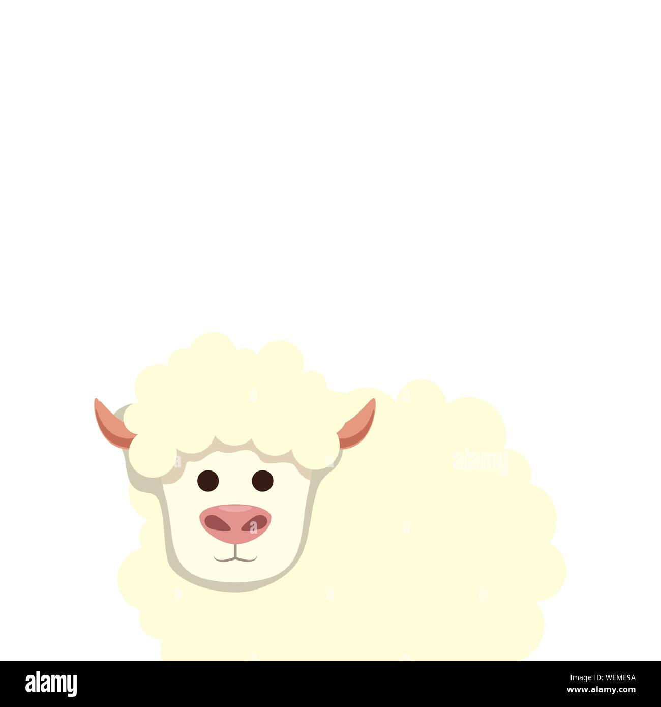 cute little sheep animal farm Stock Vector Image & Art - Alamy