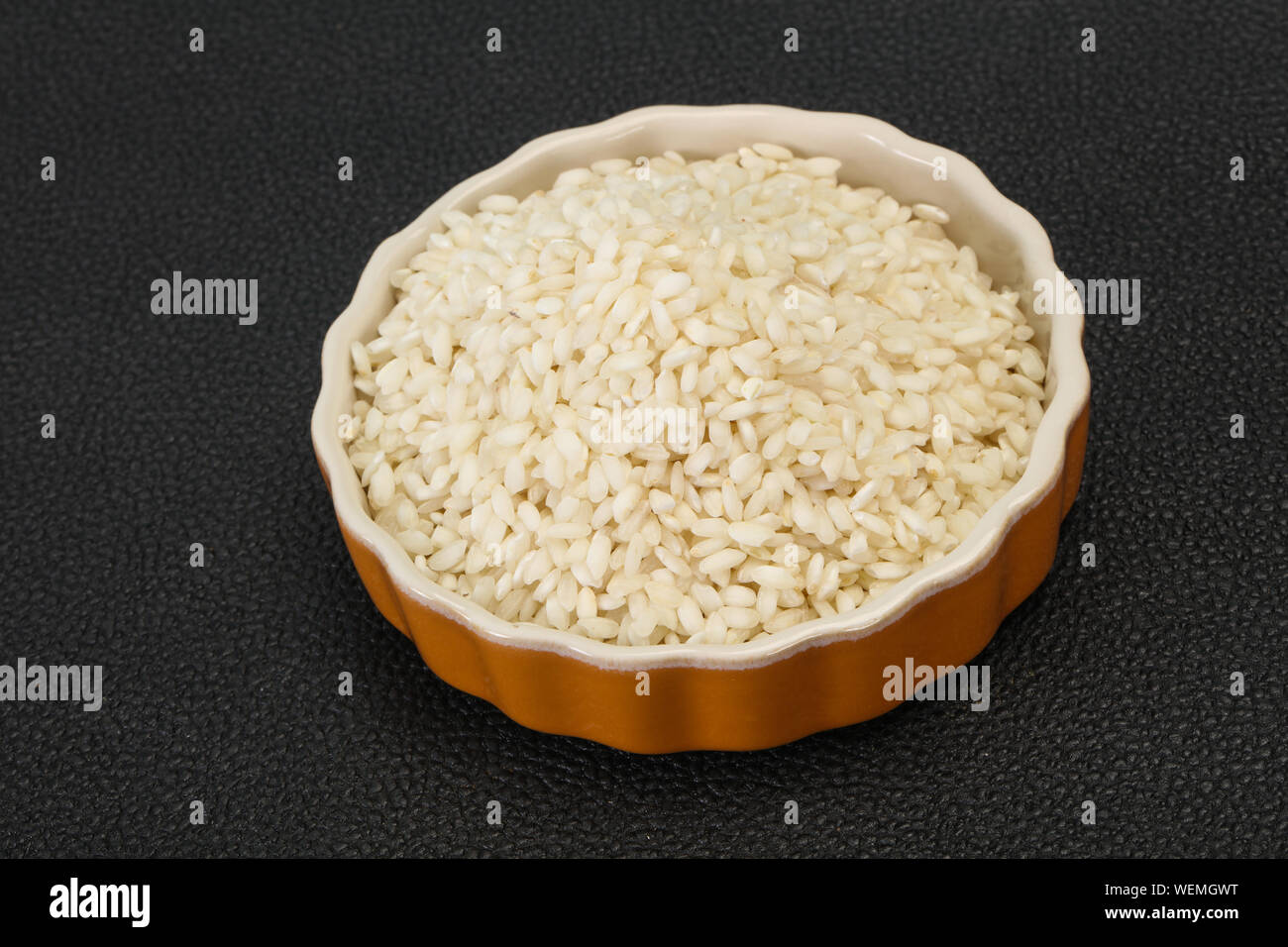 Raw Arborio rice for Italian risotto Stock Photo Alamy