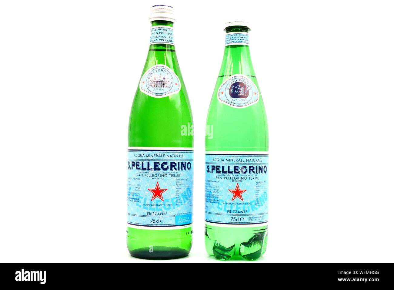 San Pellegrino Italian sparkling water bottles Stock Photo Alamy