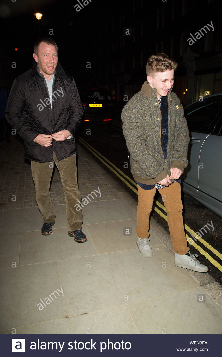 London Uk Guy Ritchie And Son Rocco Smile For The Cameras After