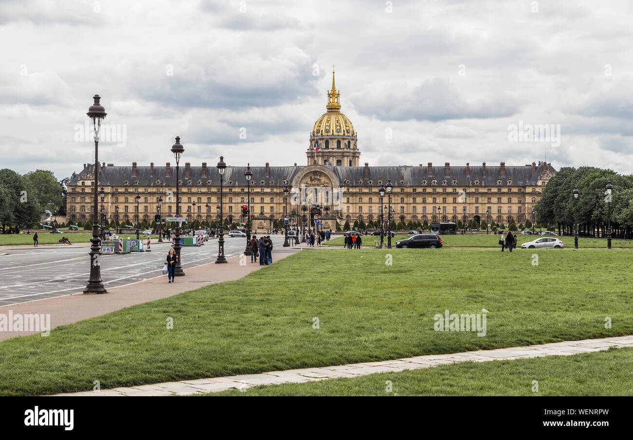 PARIS, FRANCE - MAY 15, 2016: The National Residence of the Invalids. Paris. France Stock Photo