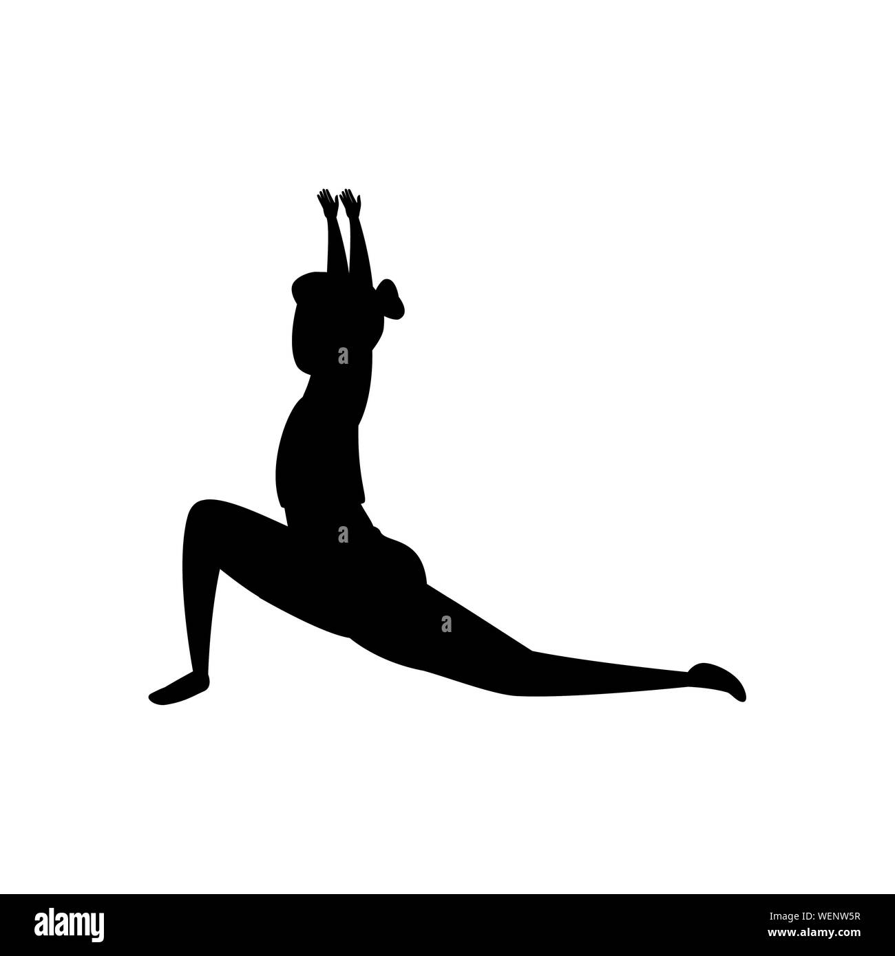silhouette of woman practicing pilates position Stock Vector Image & Art Alamy