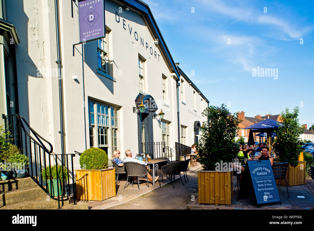 The Devonport, Middleton One Row, Borough of Darlington, England Stock