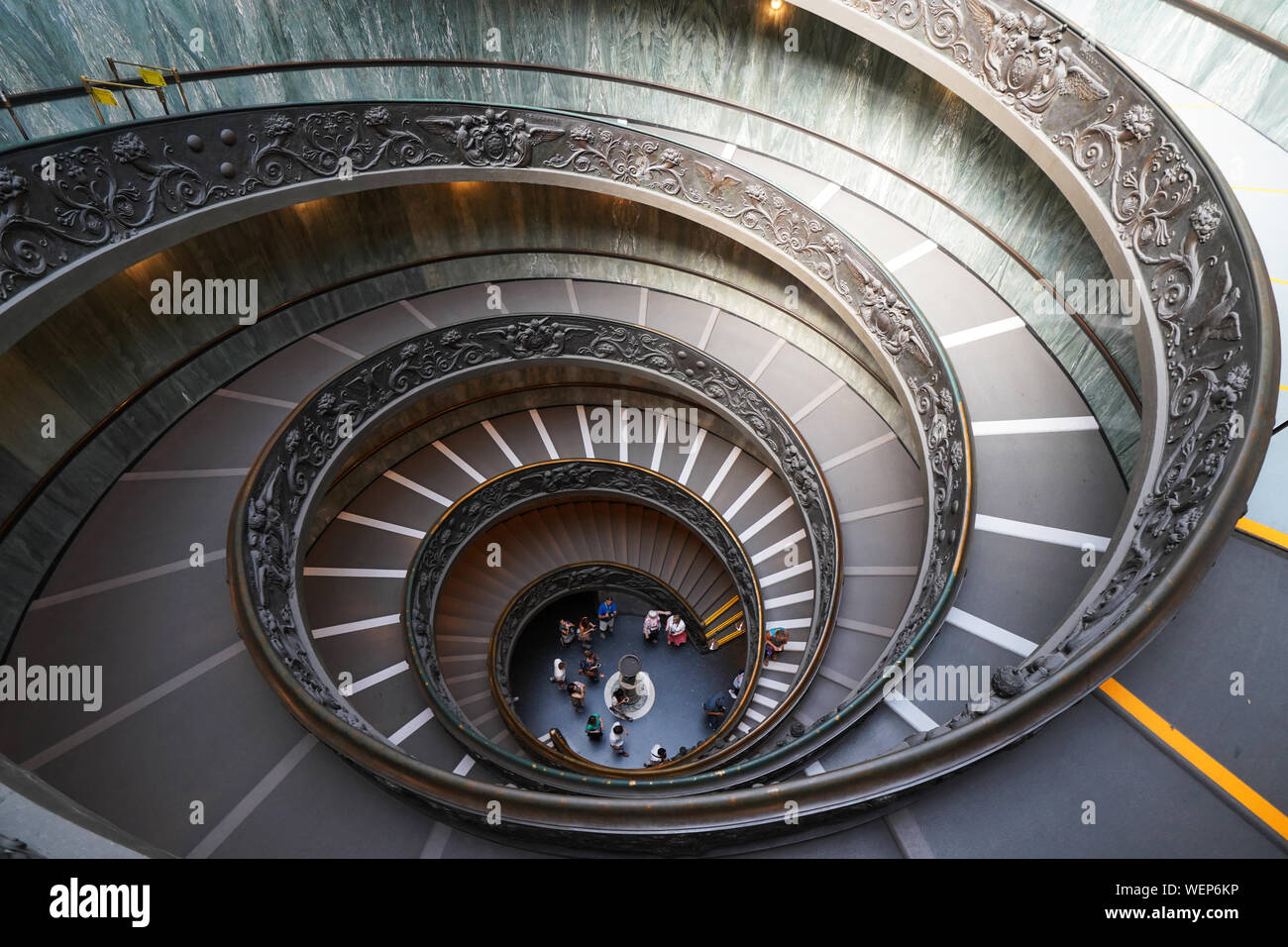 Spiral Staircase designed by Giuseppe Momo in 1932 is a double helix staircase Vatican Museum Vatican City Rome Italy Stock Photo