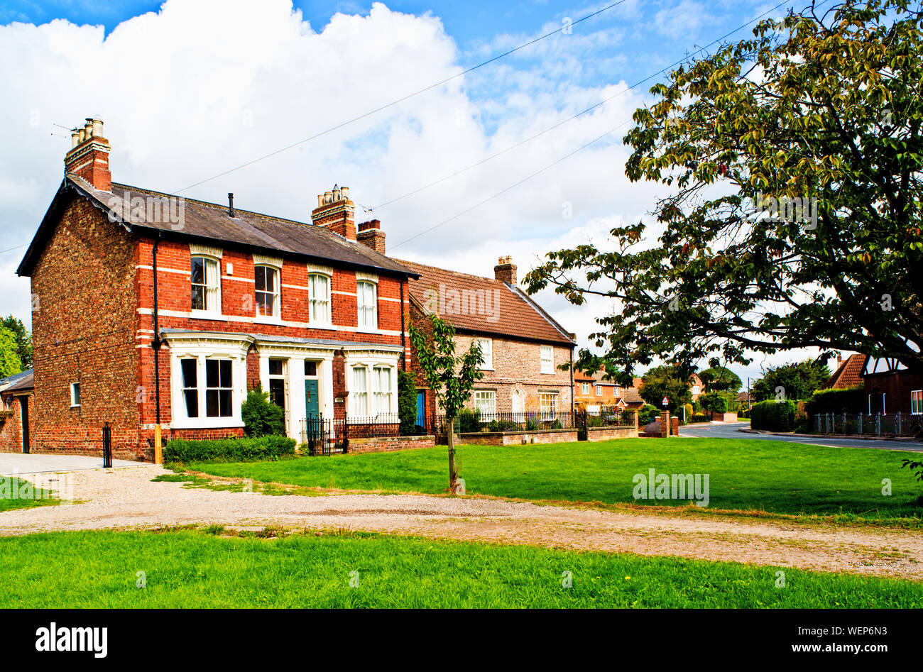 Country Houses, Chantry Green, Upper Poppleton, North Yorkshire, England Stock Photo