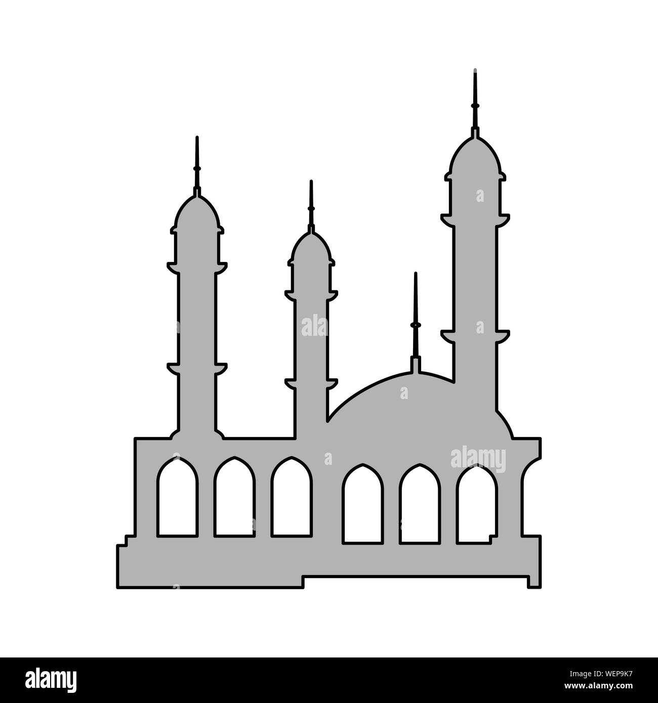 mosque building palace isolated icon Stock Vector Image & Art - Alamy