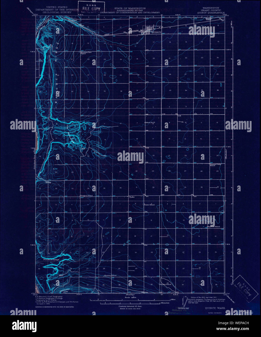 Map of quincy washington hi-res stock photography and images - Alamy