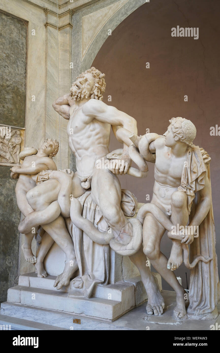 The Laocoon statue, Vatican Museums, Vatican City, Rome, Italy Stock Photo