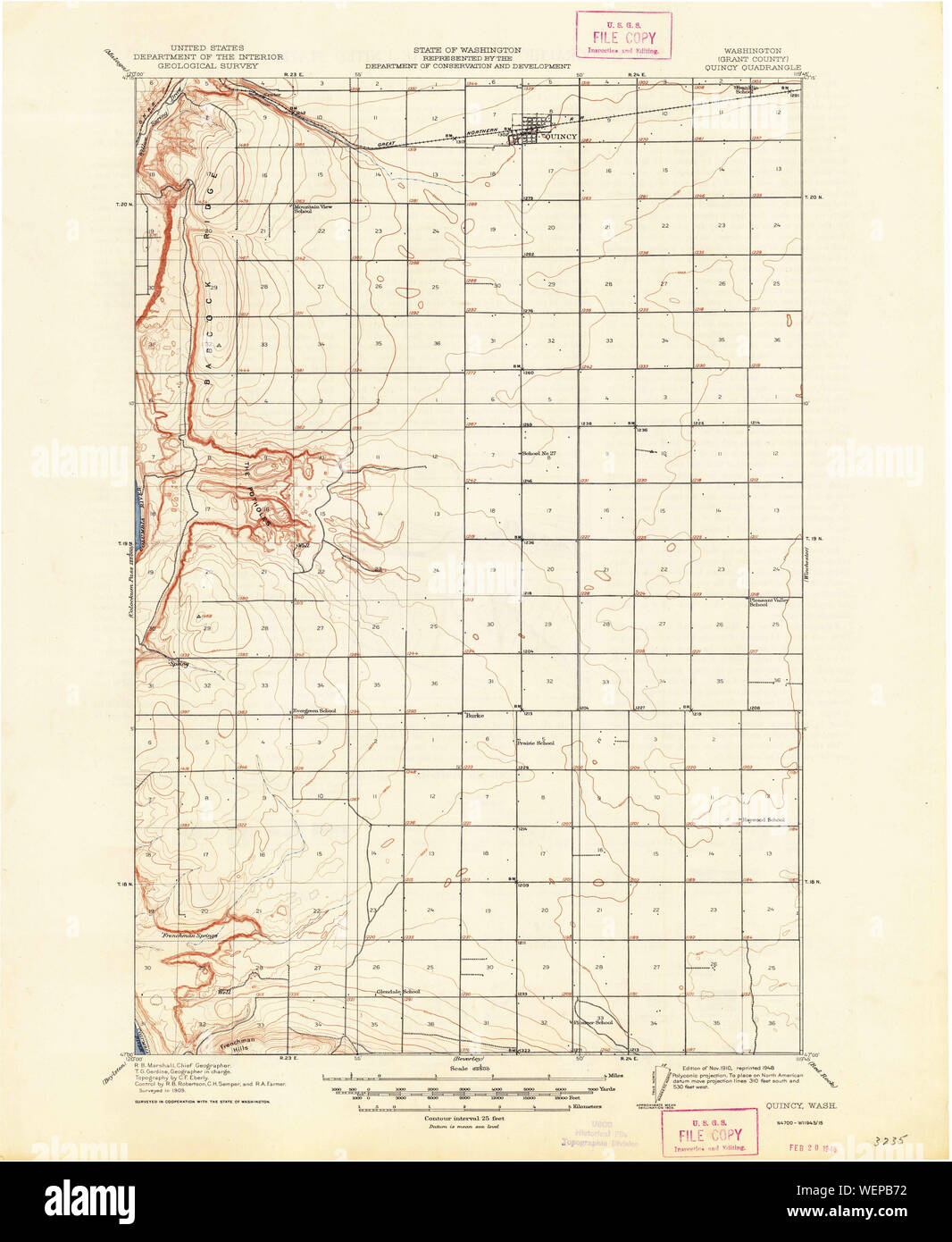 Map of quincy washington hires stock photography and images Alamy