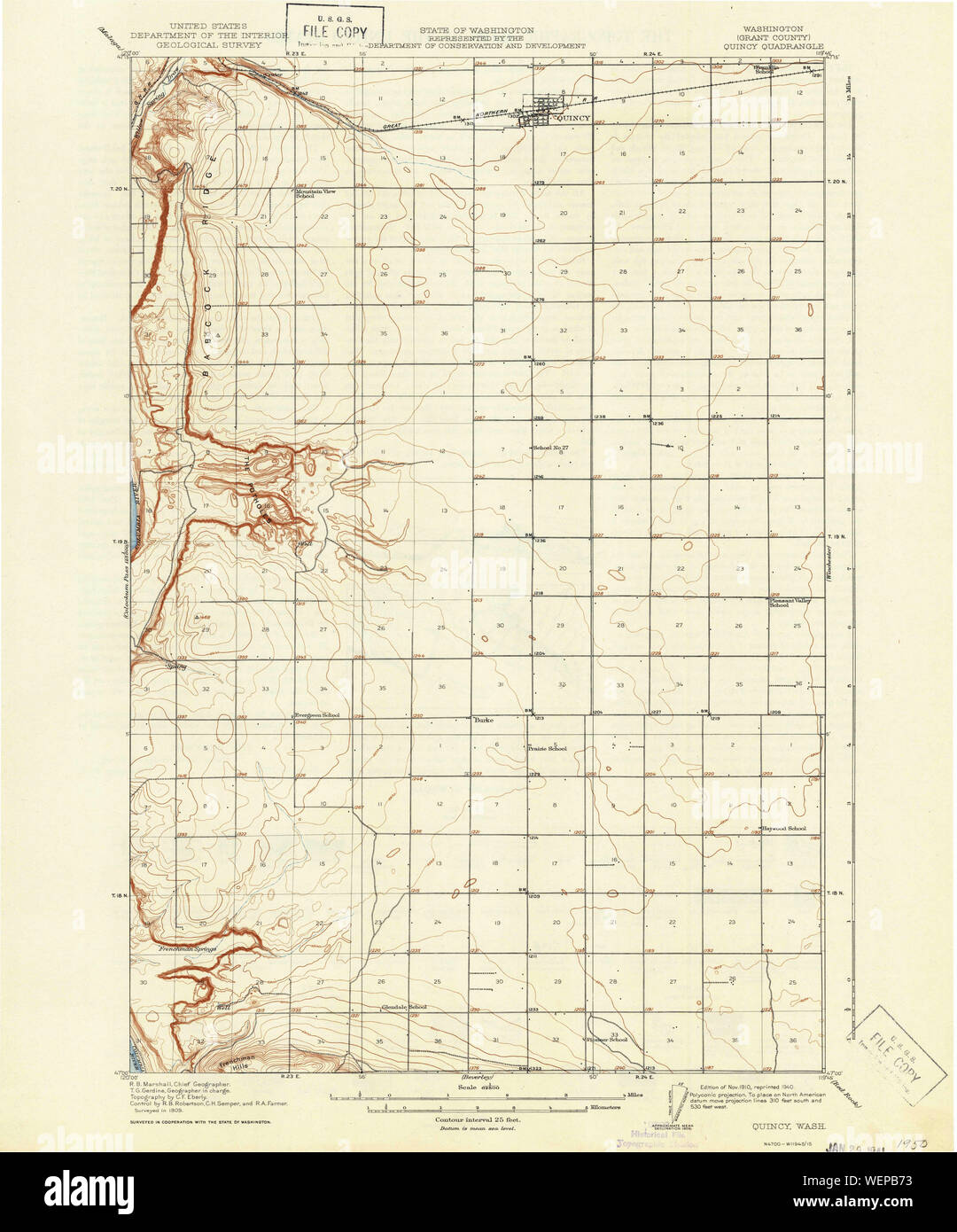 Map of quincy washington hires stock photography and images Alamy