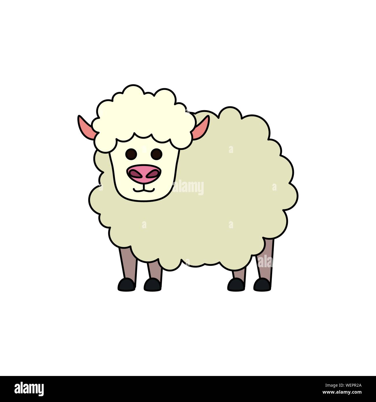 cute little sheep animal farm Stock Vector Image & Art Alamy