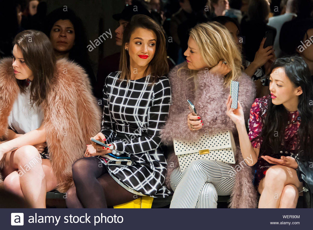 Paris France Jessica Alba Kelly Sawyer And Rila Fukushima At The Kenzo Ready To Wear Fall
