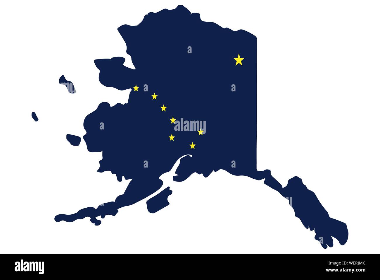 Map flag of the U.S. state of Alaska.Vector illustration eps10 Stock Vector Image & Art Alamy