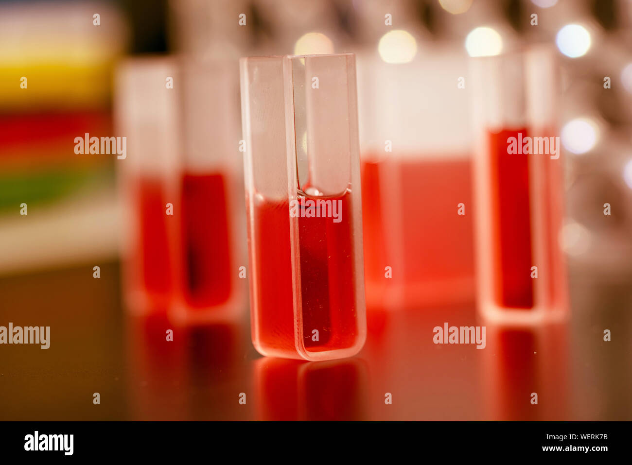 Samples in quartz cuvettes Stock Photo Alamy