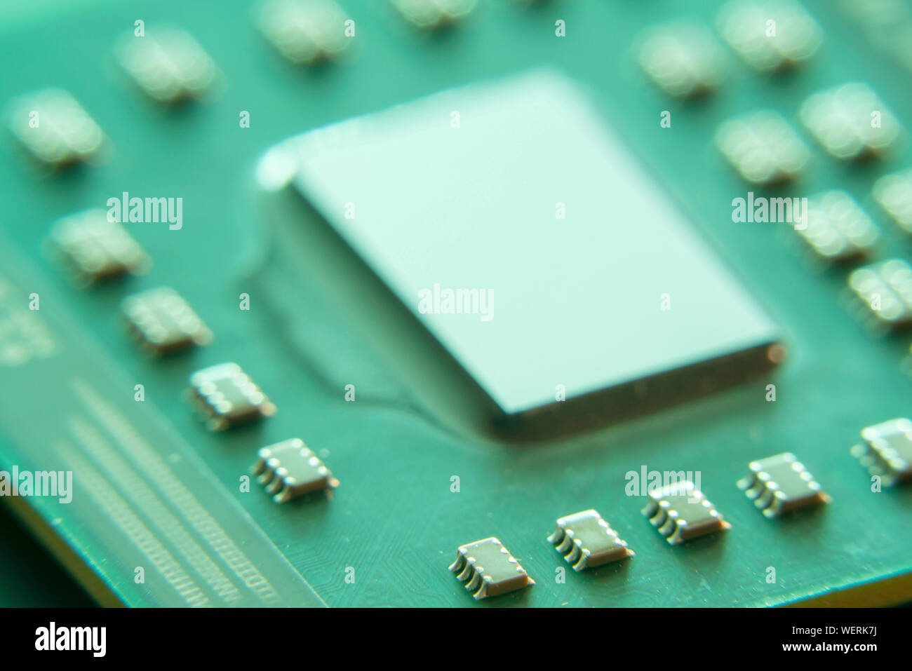 Silicon crystal digital processor Stock Photo