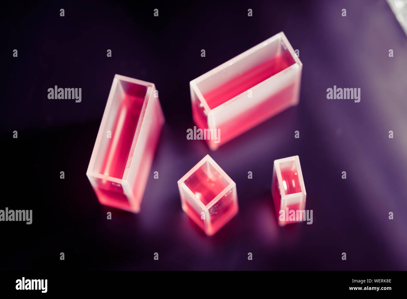 Samples in quartz cuvettes Stock Photo Alamy