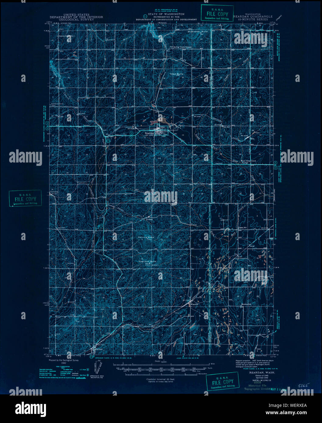 Map of reardan washington hires stock photography and images Alamy